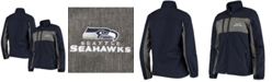 Dunbrooke Women's College Navy Seattle Seahawks Zephyr Softshell Full-Zip Jacket